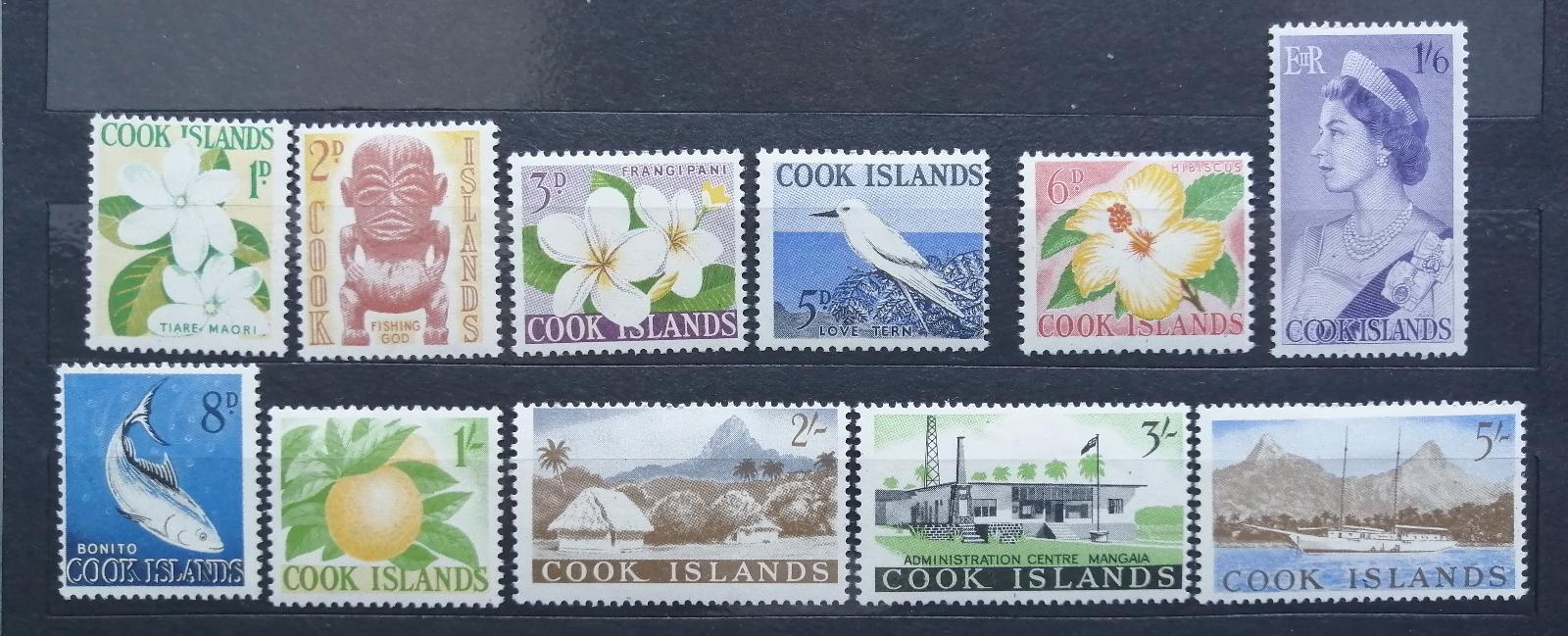 Cookovy ostrovy 1963 SG163-3 40£ Predecimální definitiva ostrovů