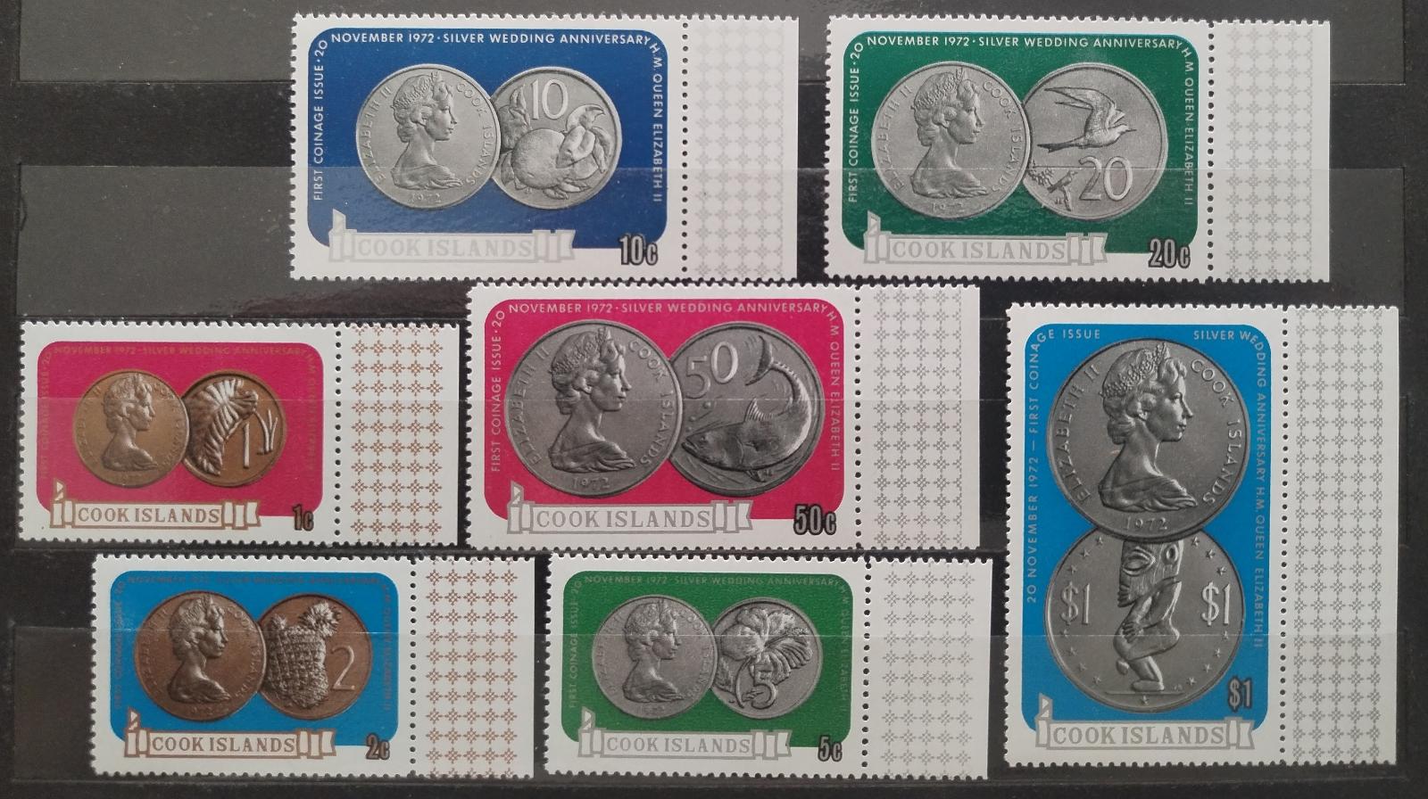 Cookovy ostrovy 1973 Královna Alžběta II. a mince, Výročí svatby
