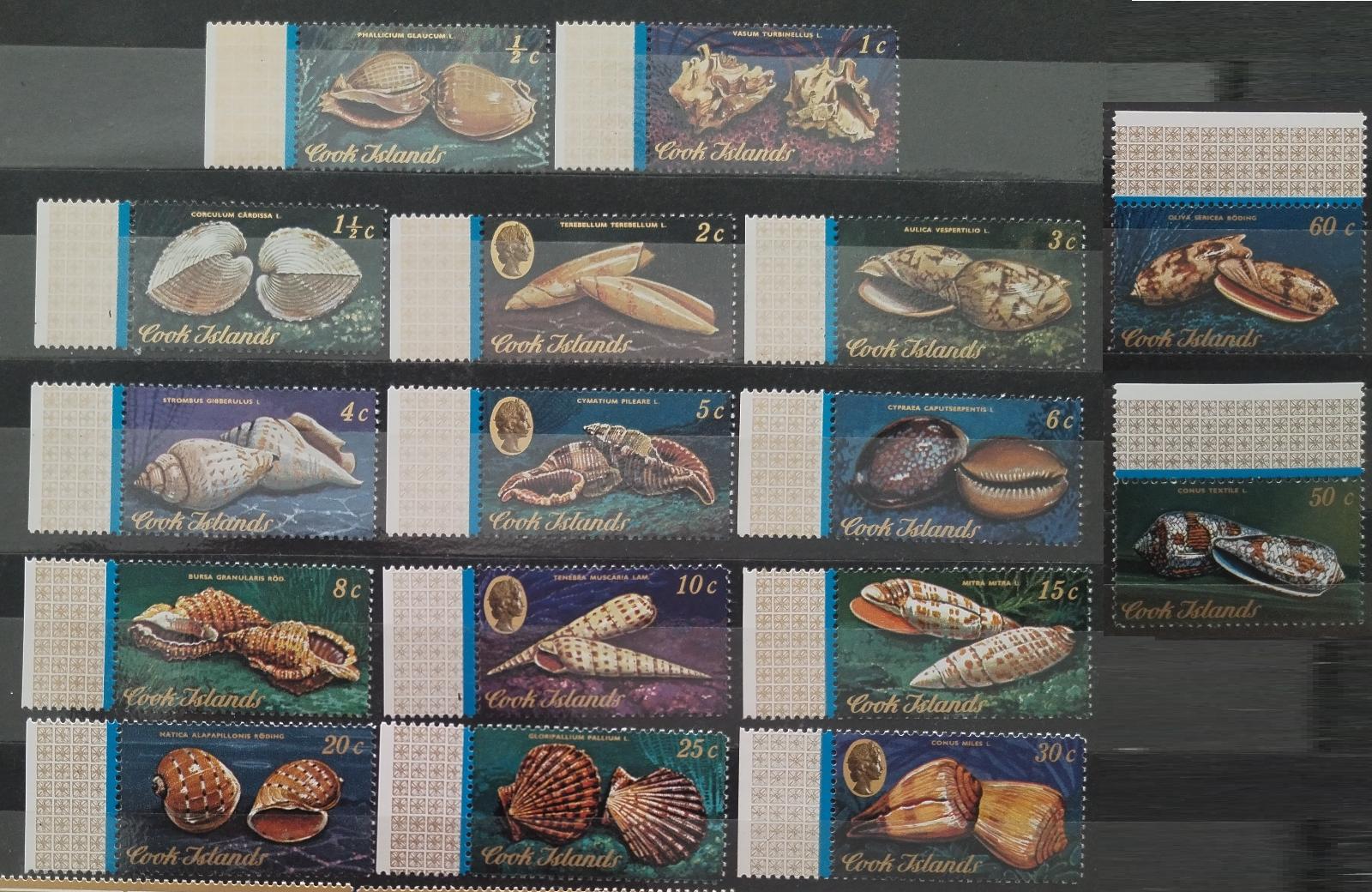 Cookovy ostrovy 1974 Definitiva - Mušle a škeble Pacifiku