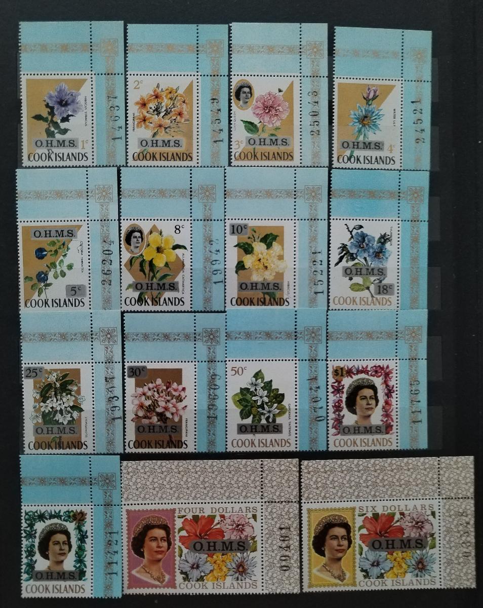 Cookovy ostrovy 1975 120€ Úřední přetisky OHMS - Ostrovní květiny