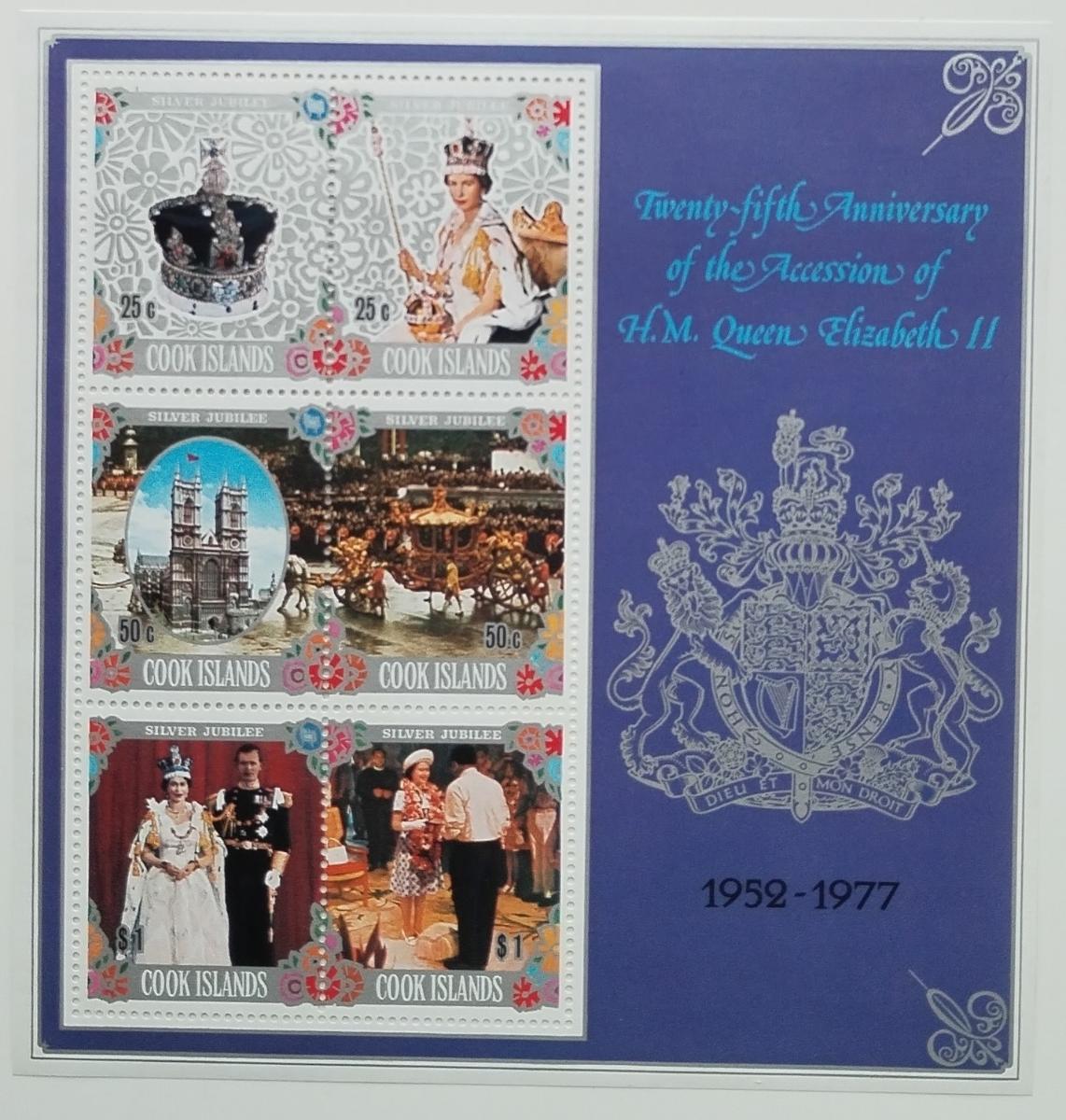 Cookovy ostrovy 1977 13€ Stříbrné výročí vlády královny Alžběty II.