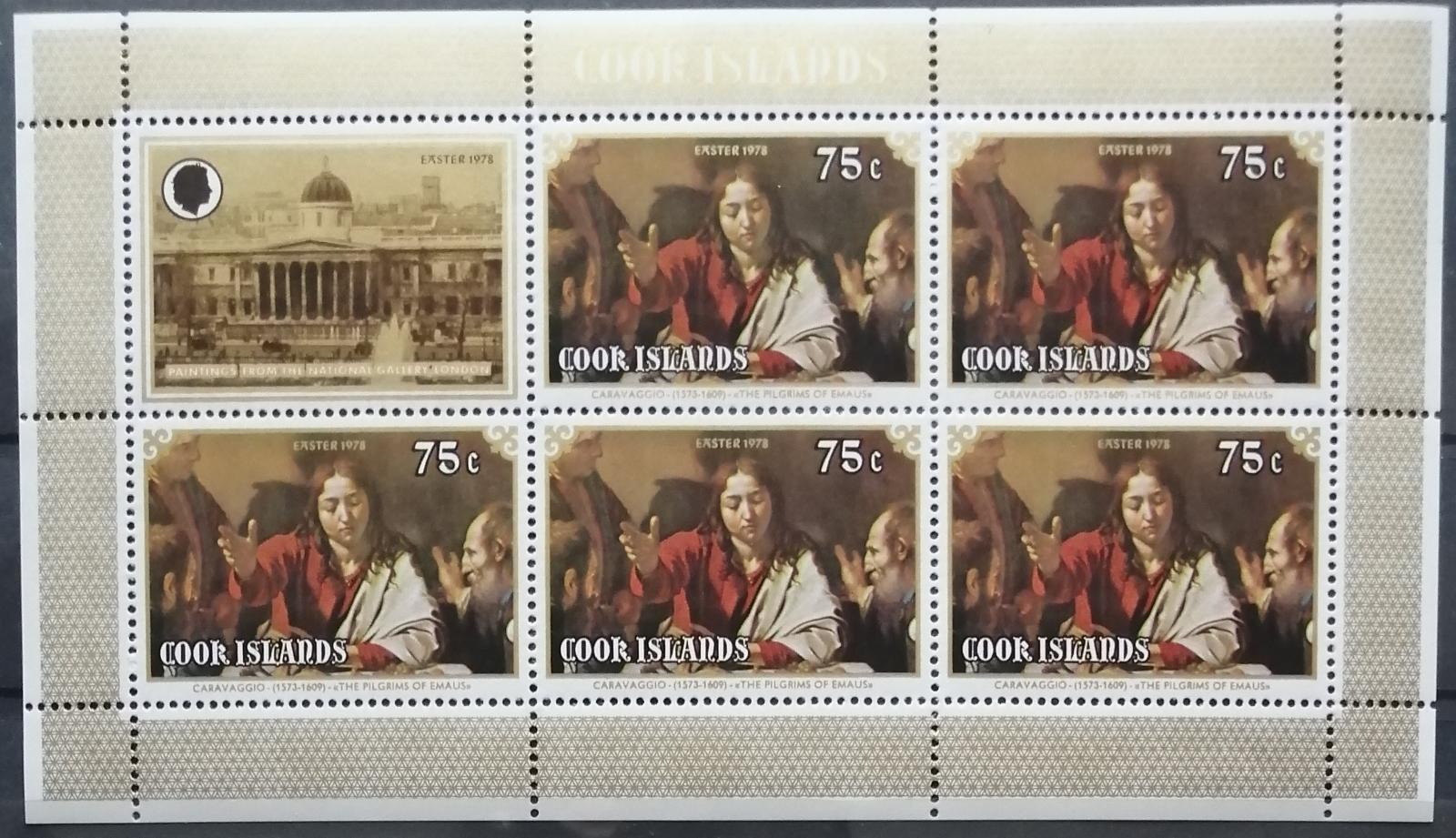 Cookovy ostrovy 1978 Mi.552 +7,8€ Velikonoce a umění, Hodnota v ARCHU!