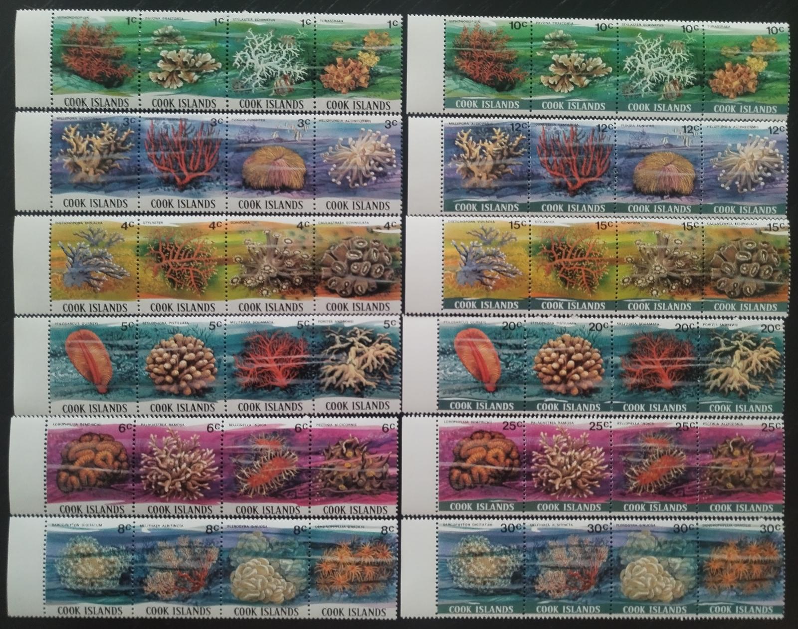 Cookovy ostrovy 1980-1 Definitiva: Korály a mořská fauna, Flora