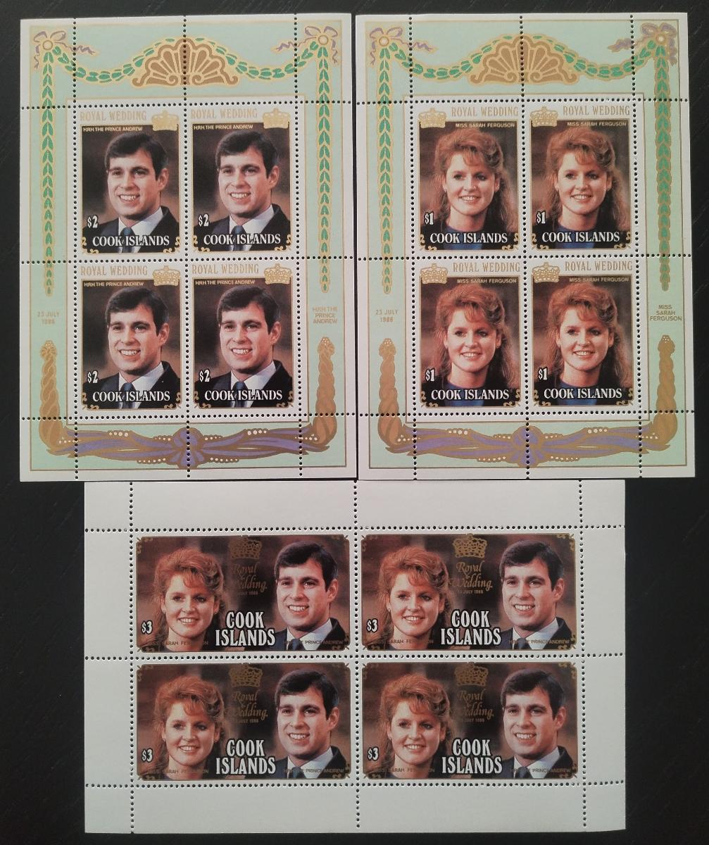 Cookovy ostrovy 1986 Svatba Sarah Fergusson a prince Andrewa ARŠÍKY