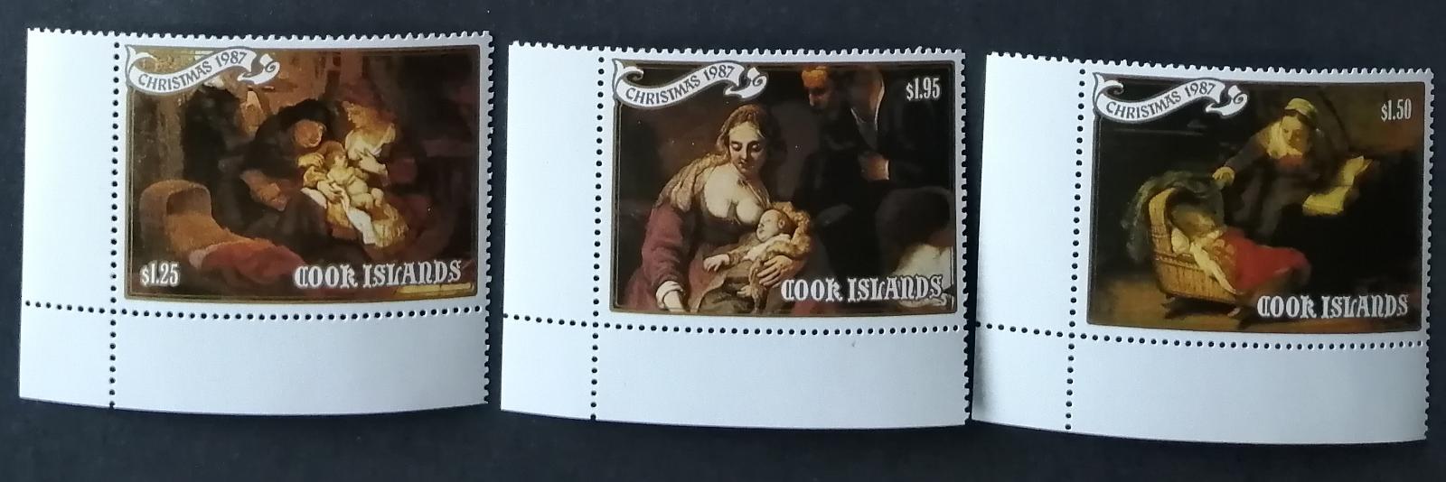 Cookovy ostrovy 1987 12€ Vánoce a umění, Madonny od Rembrandta