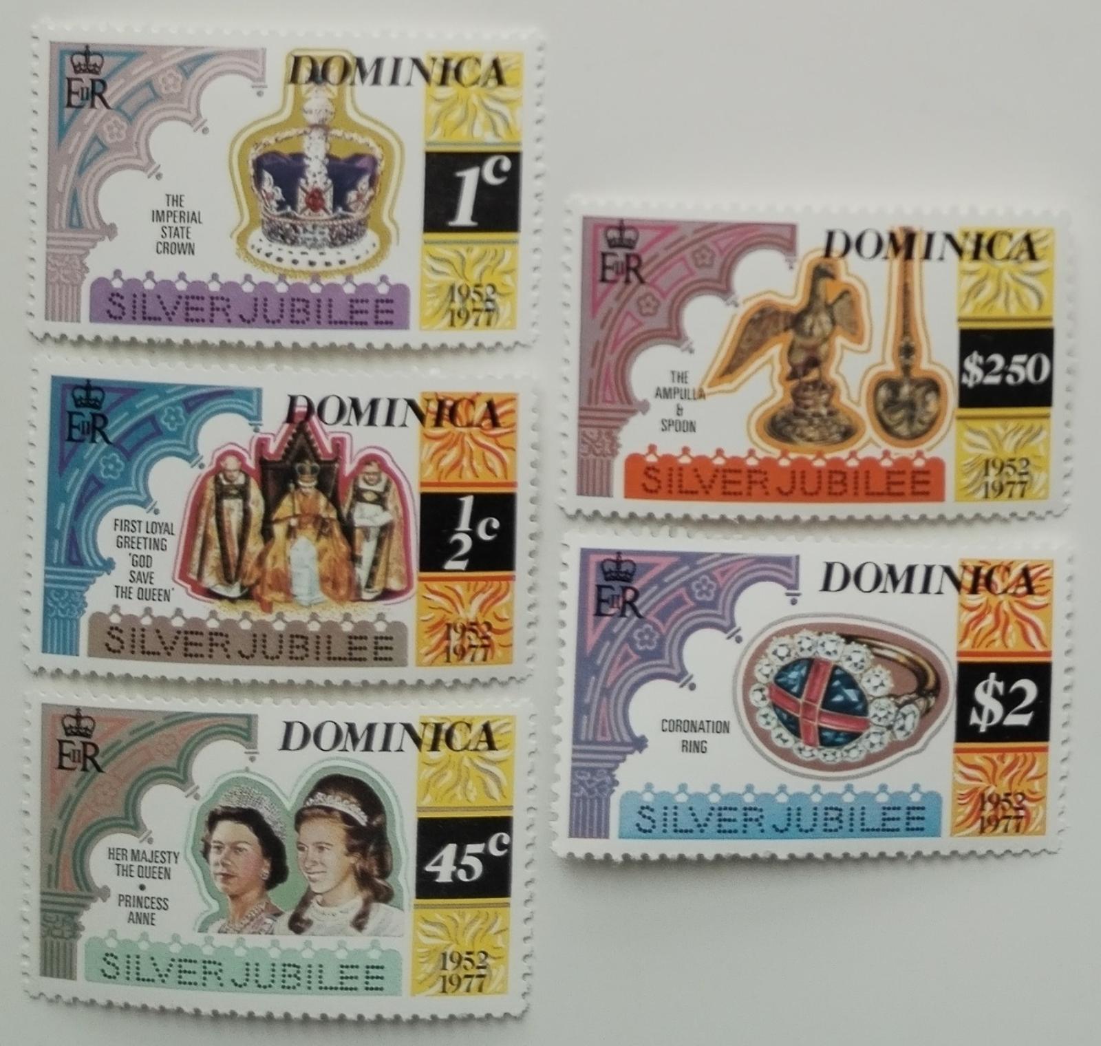 Dominika 1977 Stříbrné výročí vlády královny Alžběty II. P=12