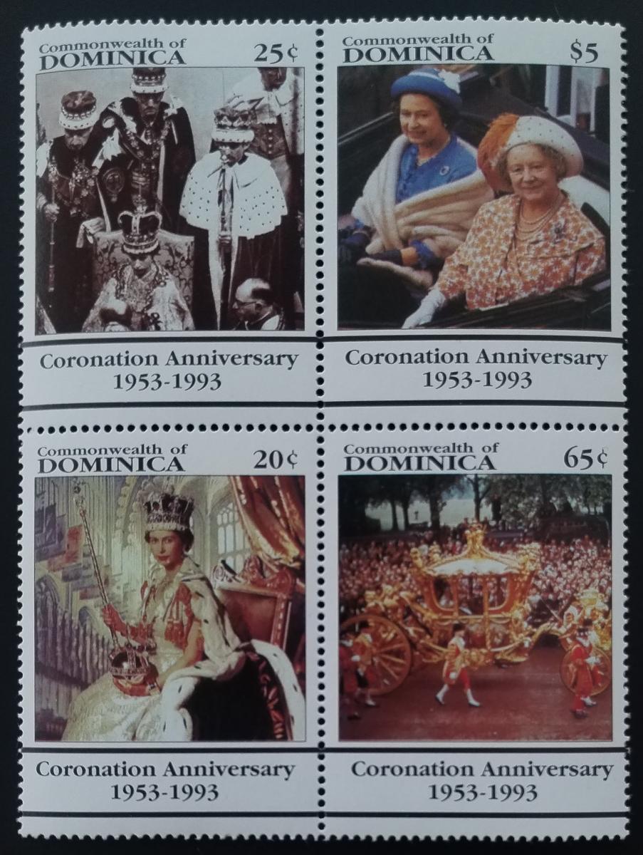 Dominika 1993 6,5€ Výročí korunovace královny Alžběty II.