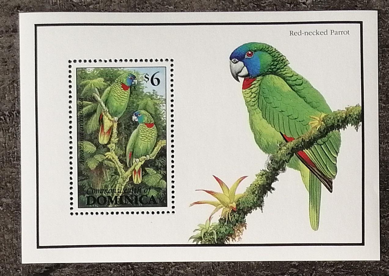 Dominika 1993 Bl.231 8€ Tropičtí ptáci Dominiky, Amazona sp.