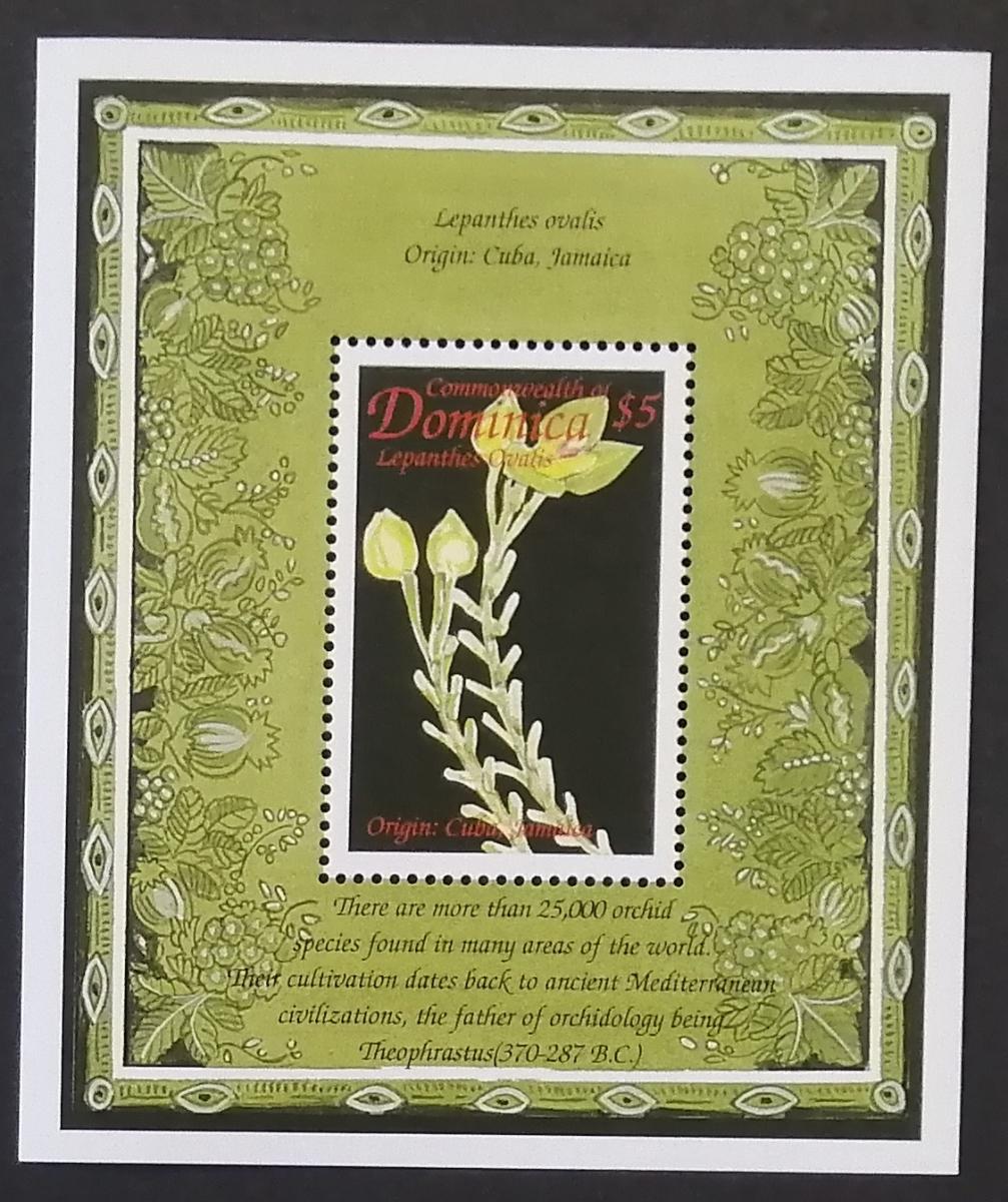 Dominika 1999 Bl.372 5€ Tropické orchideje,
