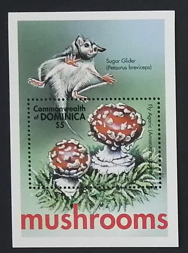 Dominika 2001 Bl.434 5€ Houby a mykologie, Amanita muscaria