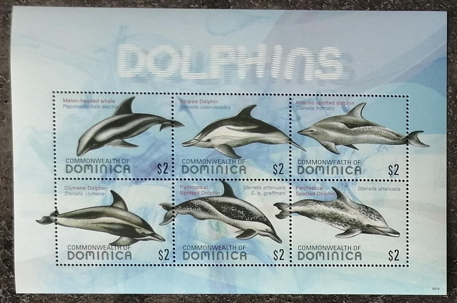 Dominika 2009 10,5€ Mořské ryby a delfíni, Vodní savci