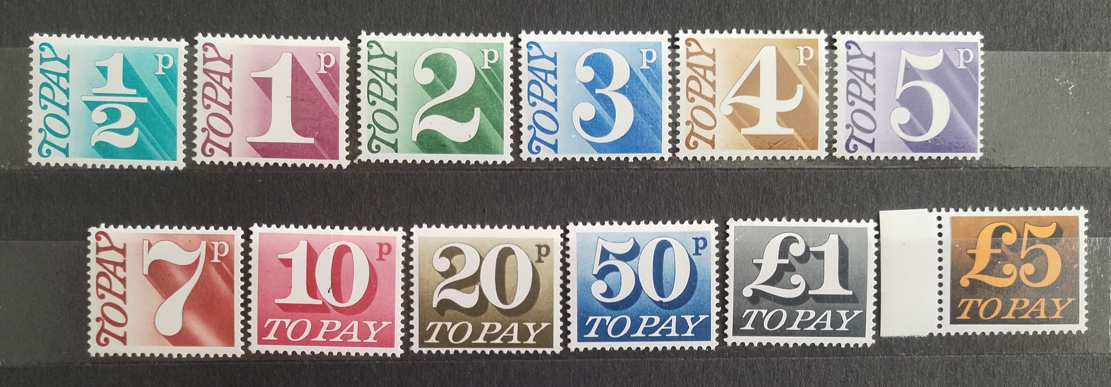 Velká Británie 1970-4 Doplatní známky (1L je *)