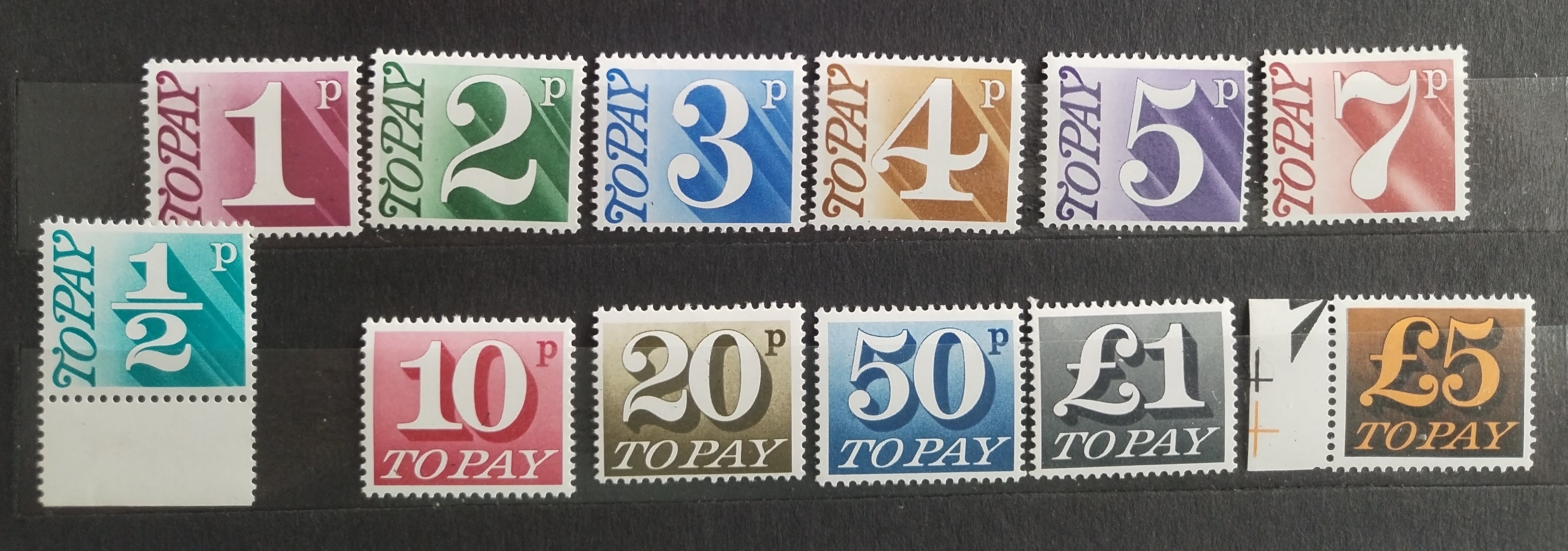 Velká Británie 1970-4 Doplatní známky