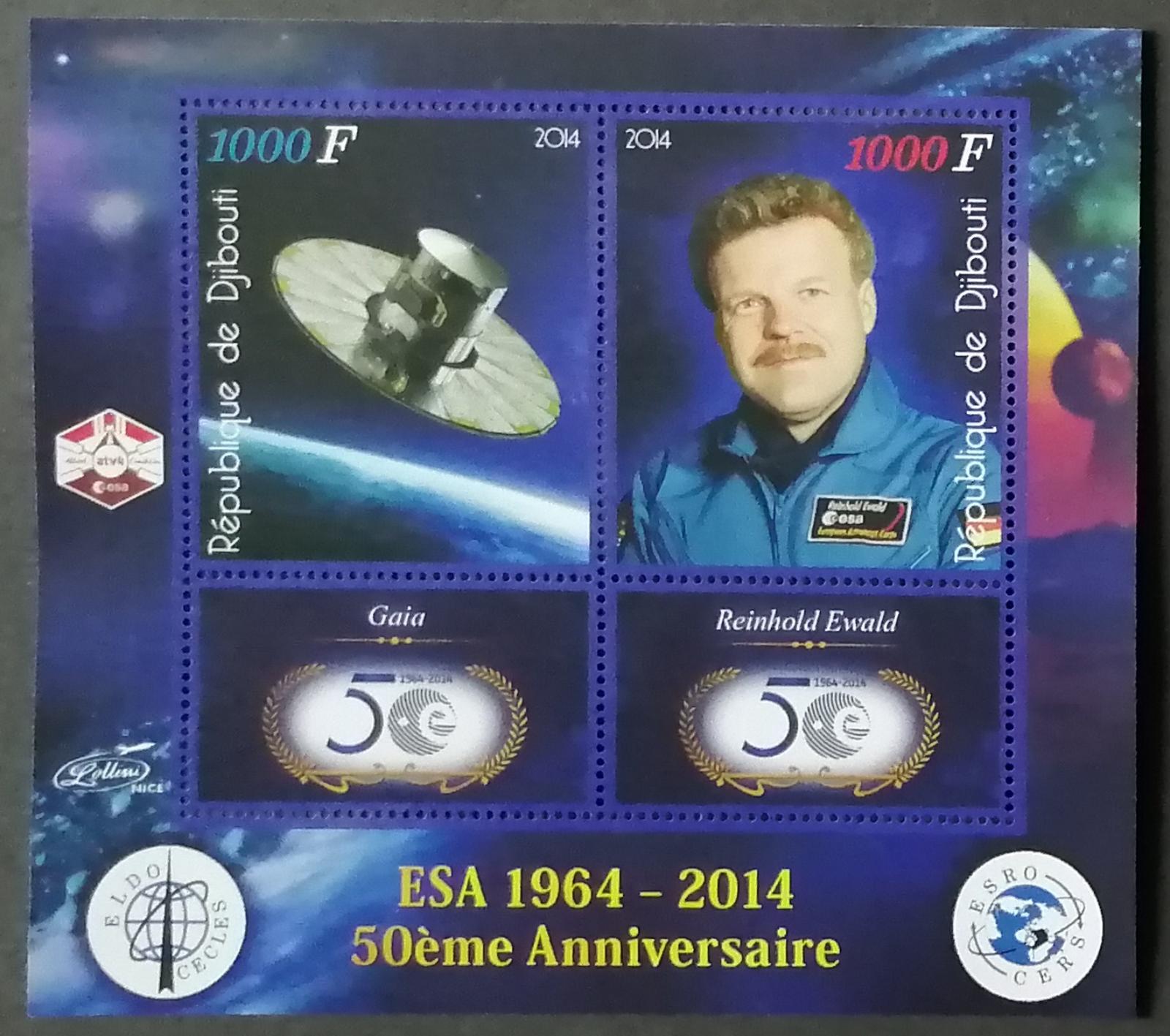 Džibutsko 2014 - 50 let ESA, Vesmír, Reinhold Ewald, Gaia