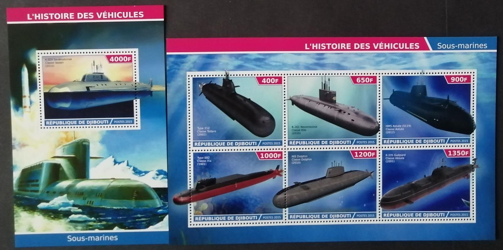 Džibutsko 2015 Bojové a jaderné ponorky, Moderní a historické