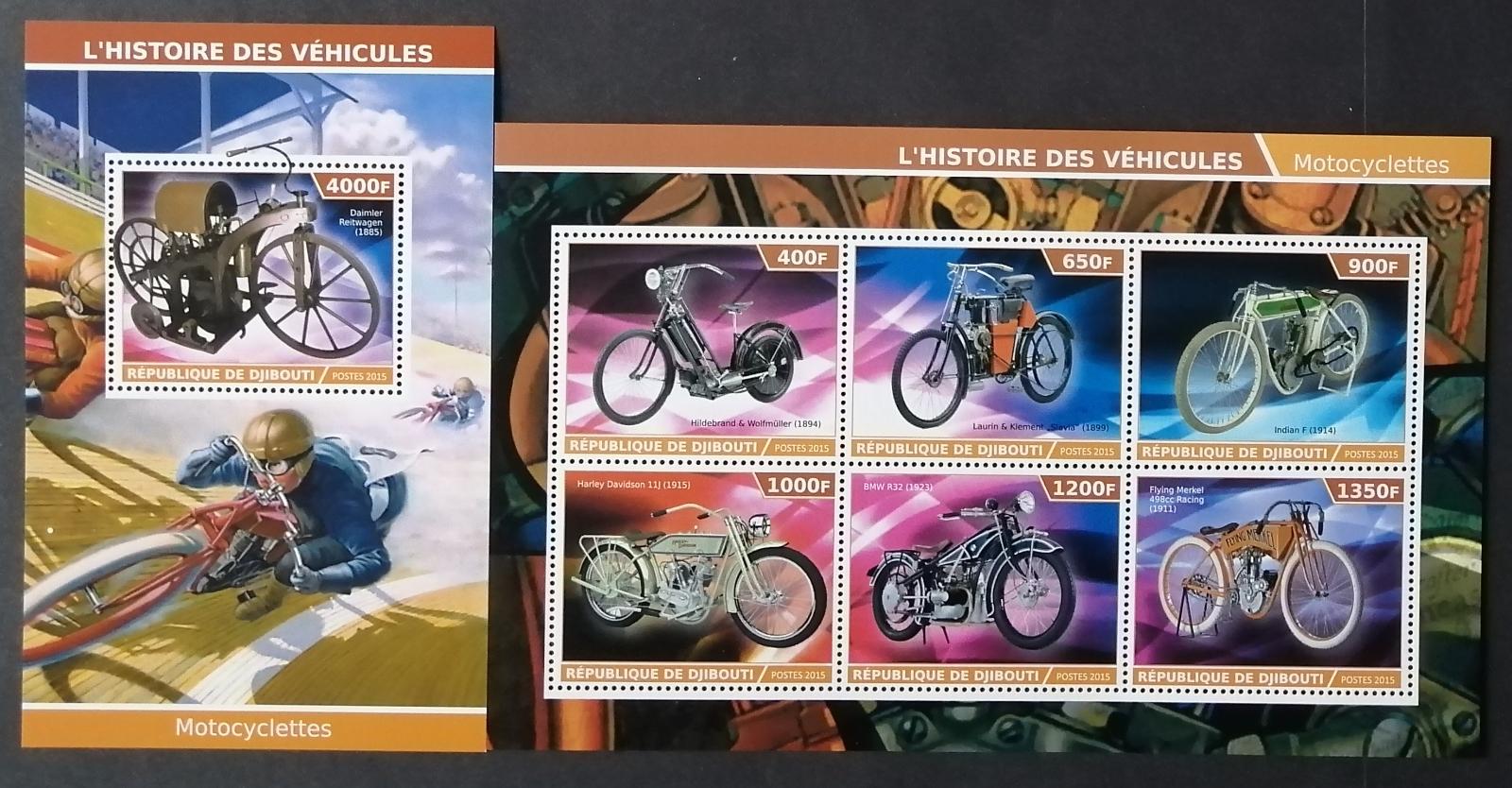 Džibutsko 2015 Historické a první motocykly a motorky