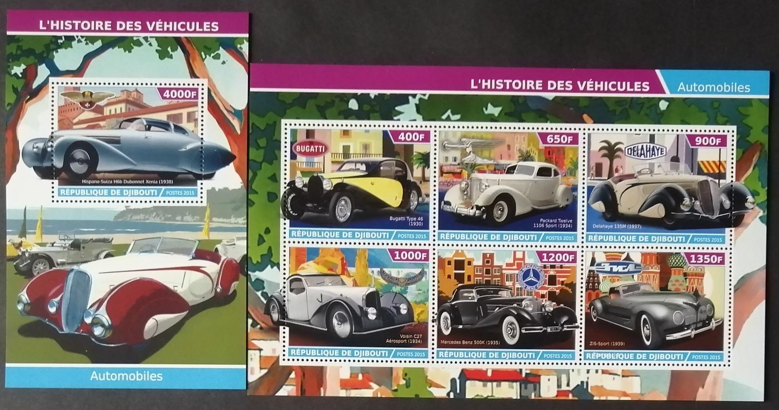Džibutsko 2015 Veterány, Auta, Packard, Bugatti, Mercedes