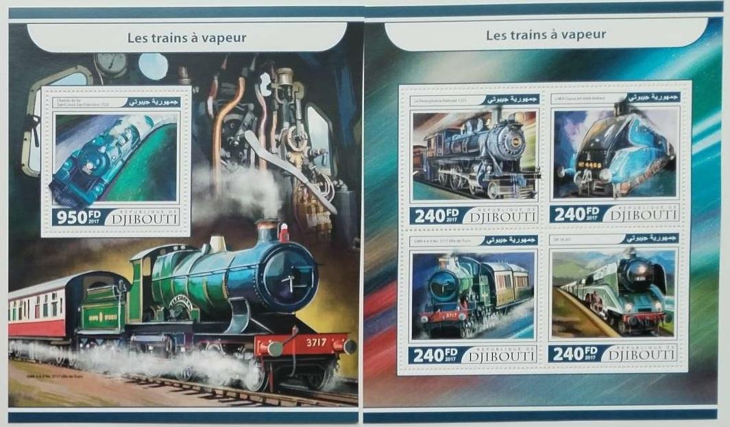 Džibutsko 2017 20€ Parní lokomotivy a historické vlaky světa
