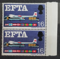 Velká Británie 1967 EFTA - "broken underc. leg" varianta 40£