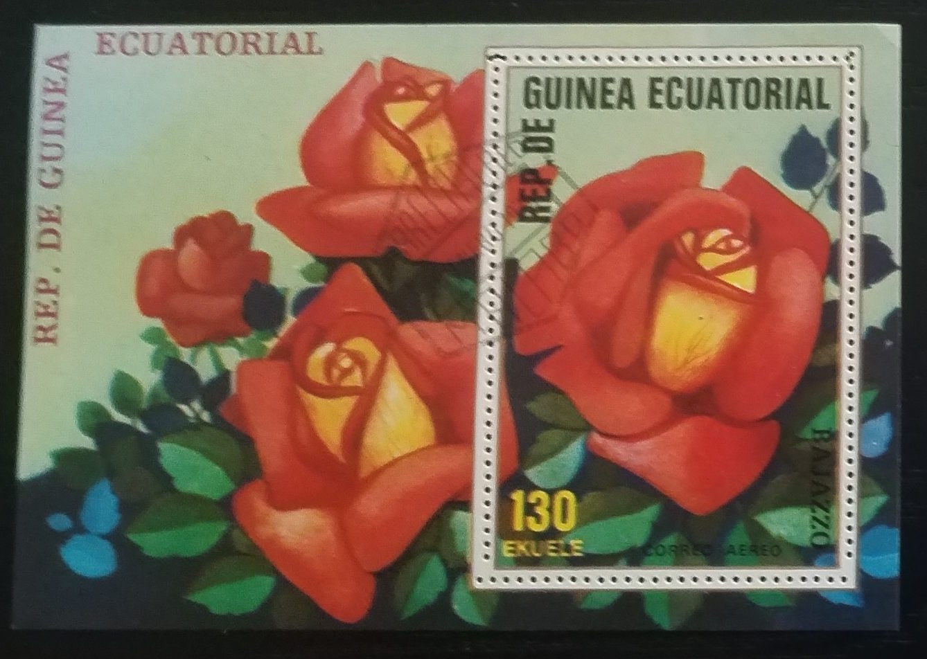 Rovníková Guinea 1975 Růže a květiny