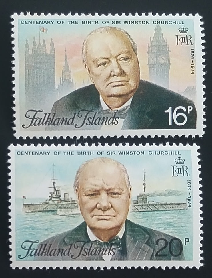 Falklandské ostrovy 1974 Winston Churchill a osobnosti