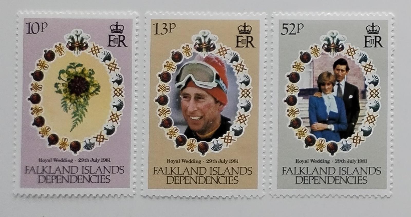 Falklandské dependence 1981 Svatba princezny Diany a krále Karla III.