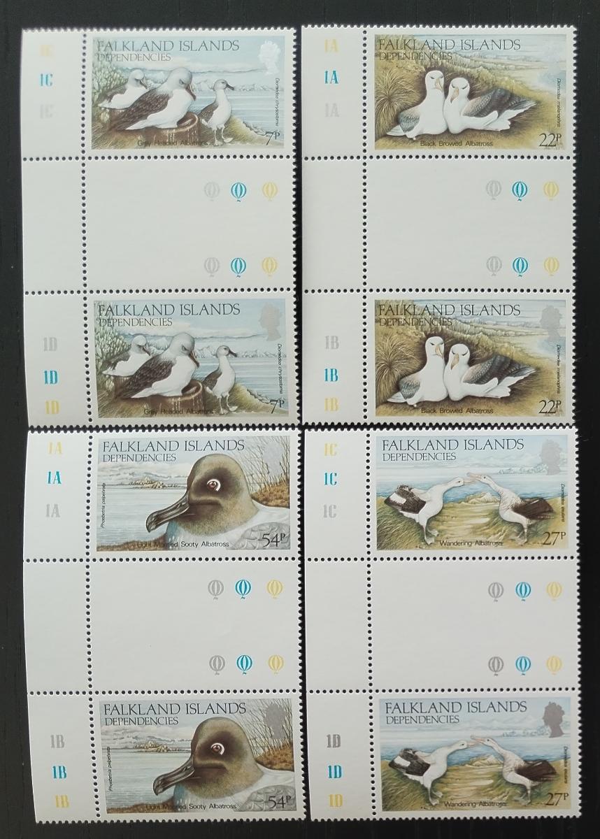 Falklandské Dependence 1985 Albatrosi a ptáci ostrovů GUTTER PÁRY