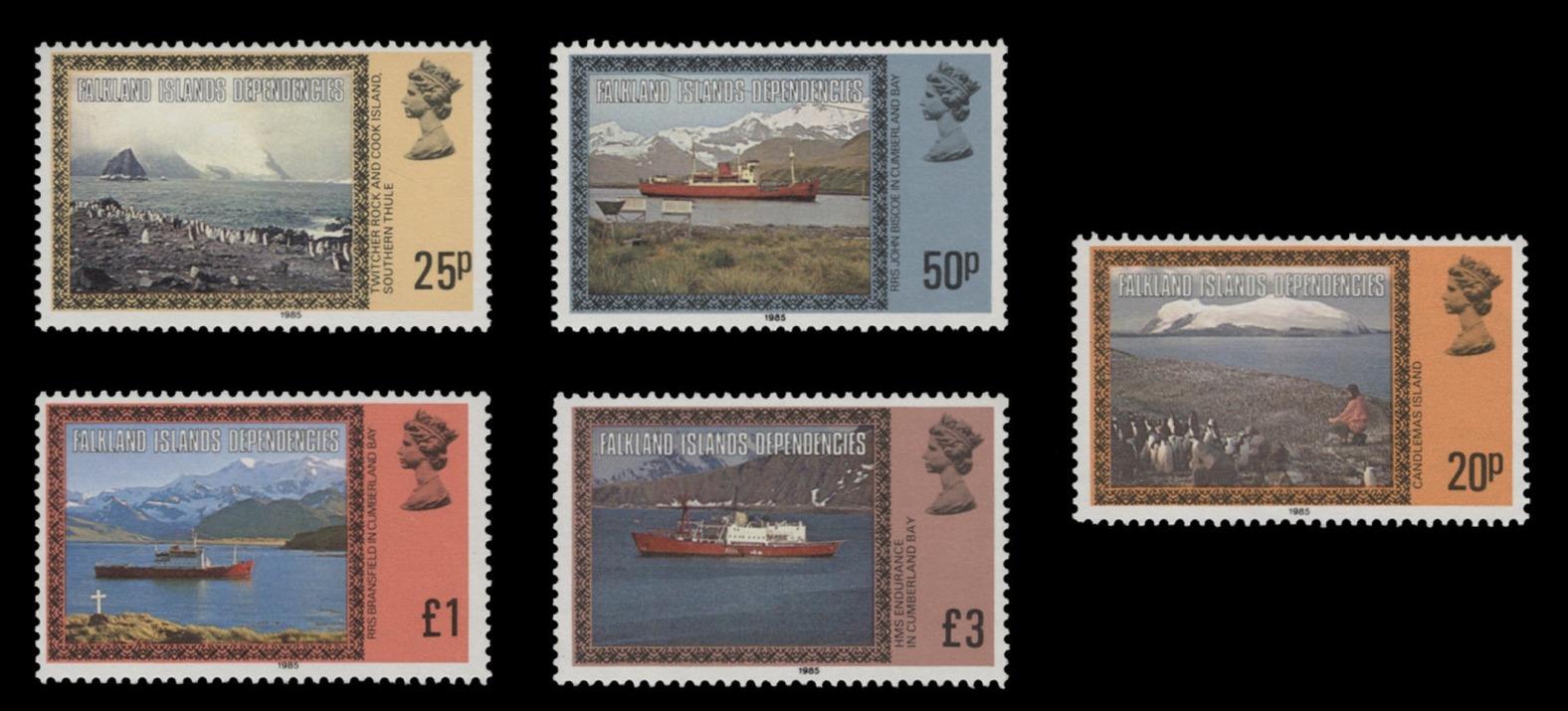 Falklandské Dependence 1985 Dotisky definitivy - imprint daného roku