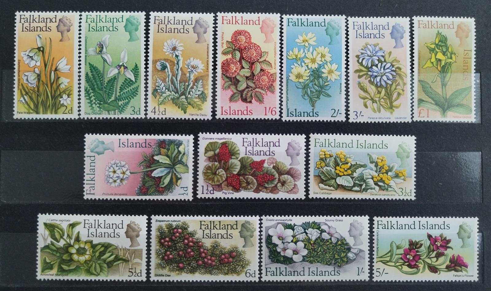 Falklandy 1968 Definitiva: Ostrovní flora a květiny