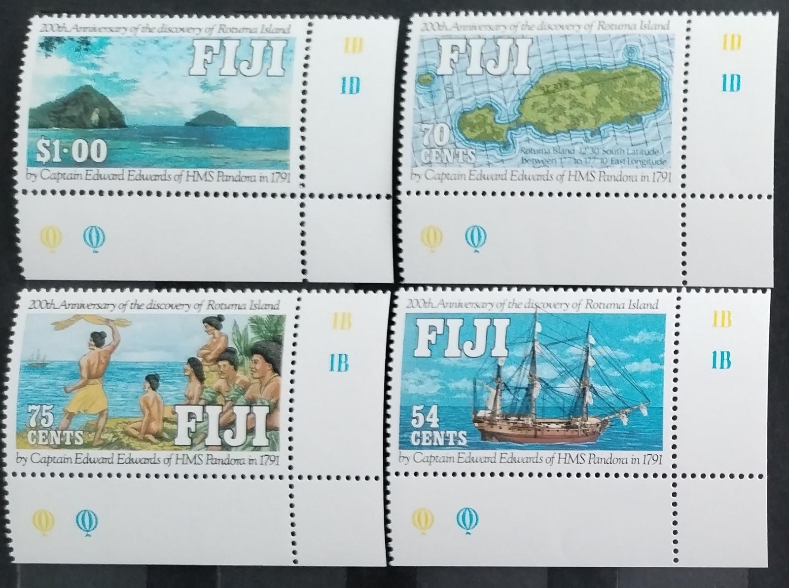 Fidži 1991 Výročí objevení ostrova Rotuma, Lodě a historie
