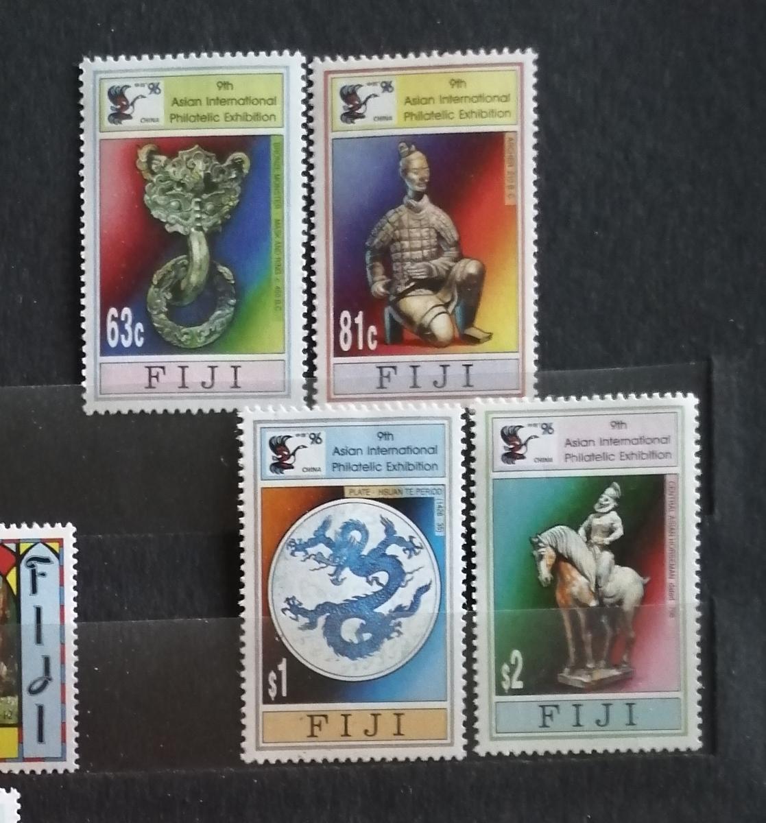 Fidži 1996 - komplet, výstava asijské filatelie, artefakty 6£