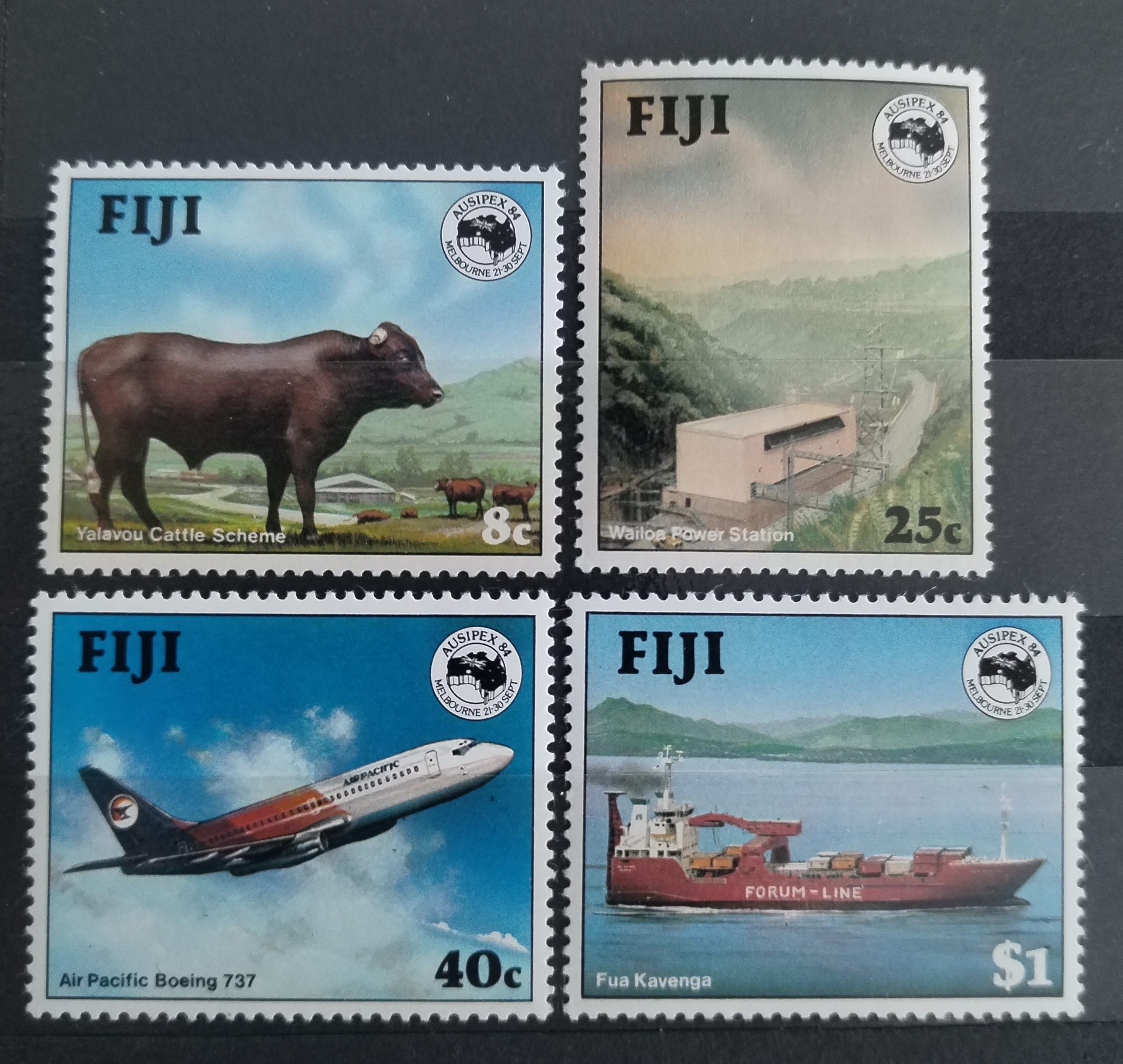 Fidži 1984 Výstava známky, Letadla a krávy