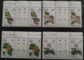 Fidži 1983 Kvetoucí stromy a flora GUTTER PAIRS