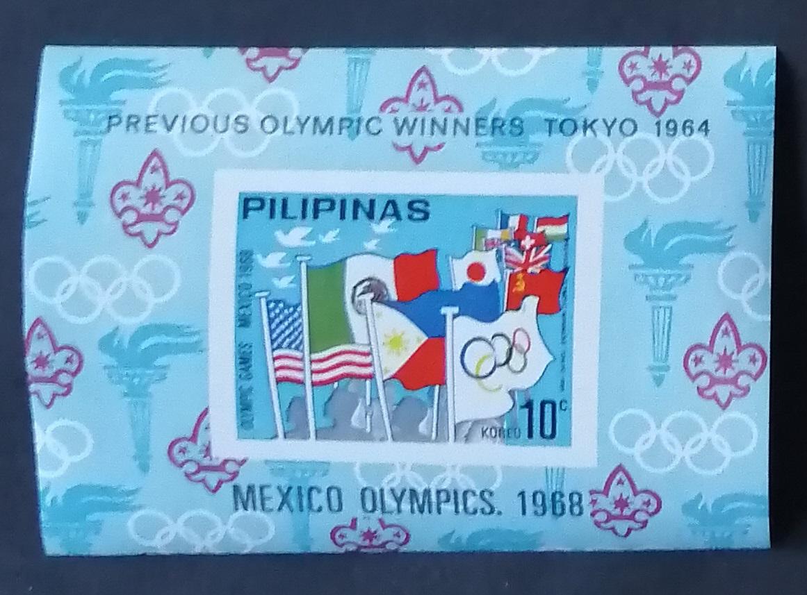 Filipíny 1968 Bl.IV 20€ Výstava EFIMEX - Olympijské hry a skaut. lilie