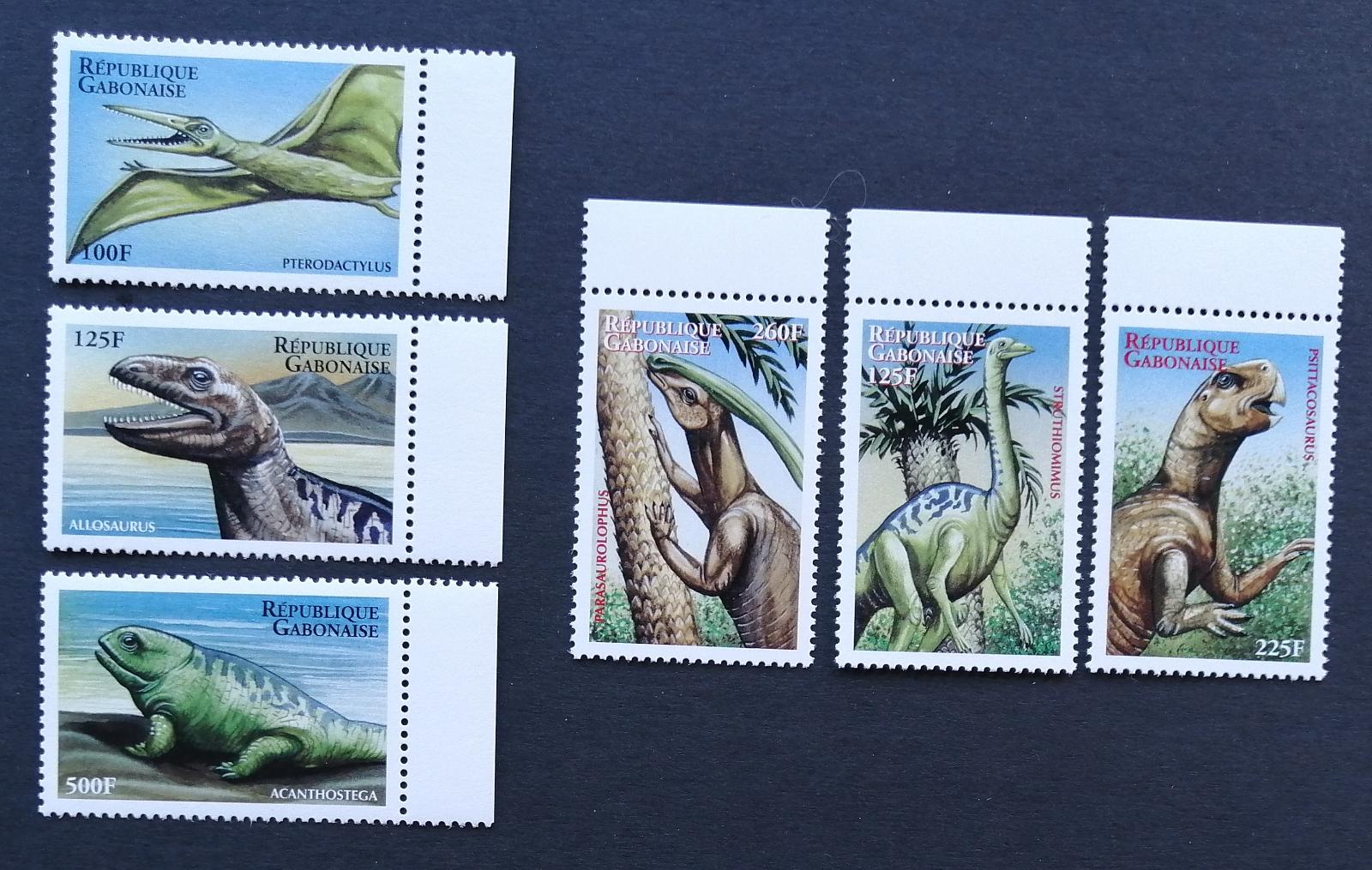 Gabon 2000 Mi.1566-1 8€ Pravěká fauna, dinosauři světa