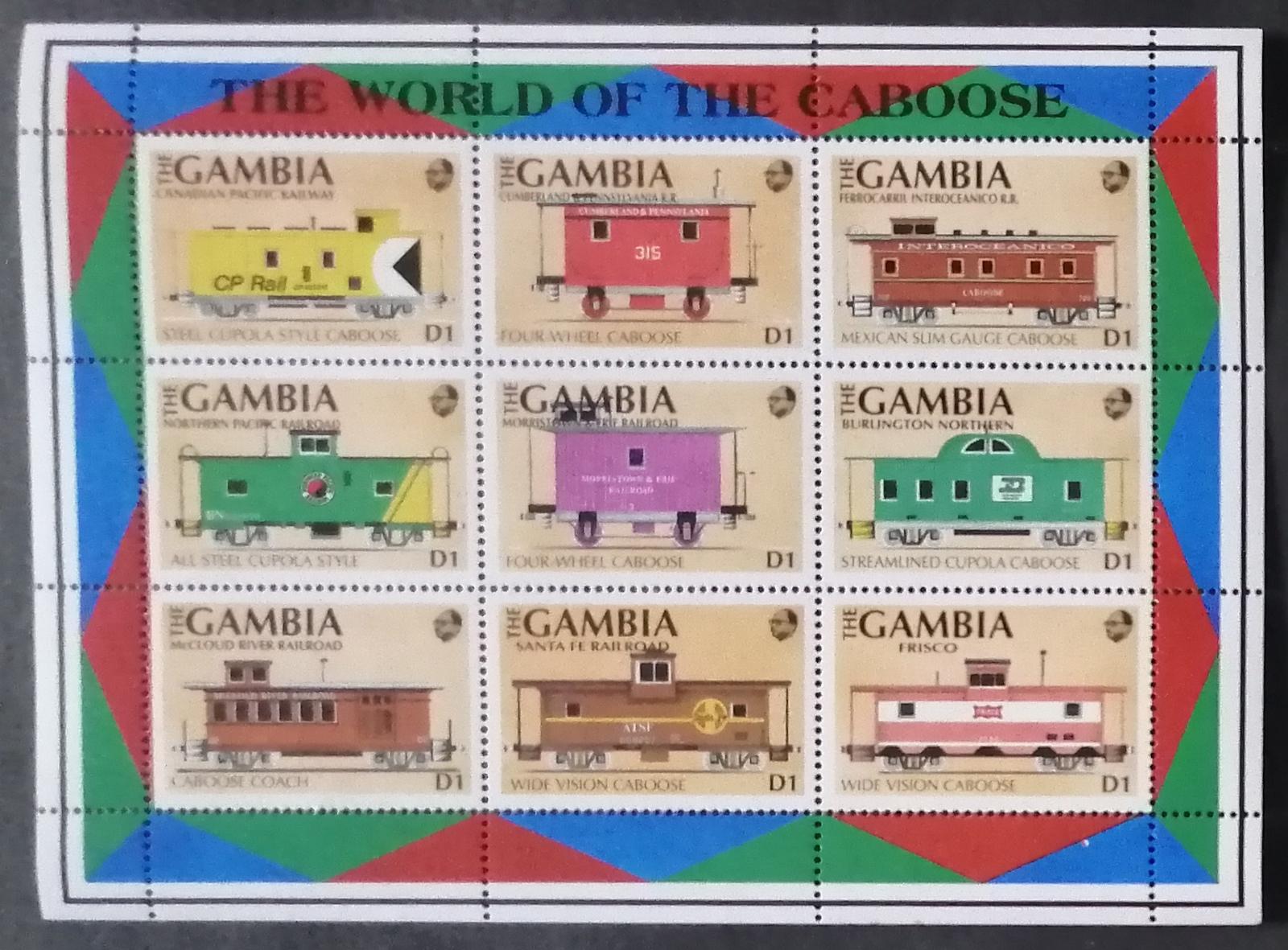 Gambie 1991 Mi.1210-8 Nákladní vagóny a vlaky