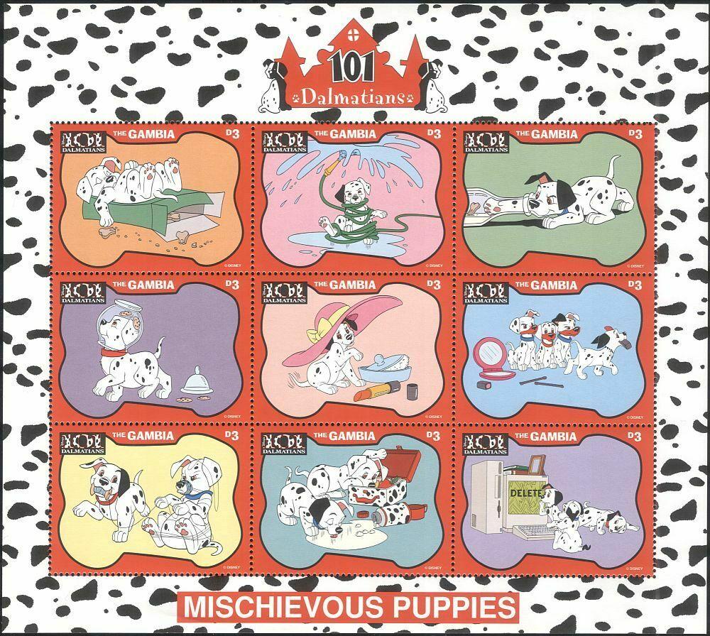 Gambie 1997 Mi.2699-07 9,5€ DISNEY 101 Dalmatinů