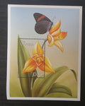 Gambie 1999 Bl.432 5,5€ Africké orchideje a motýli, flora a hmyz