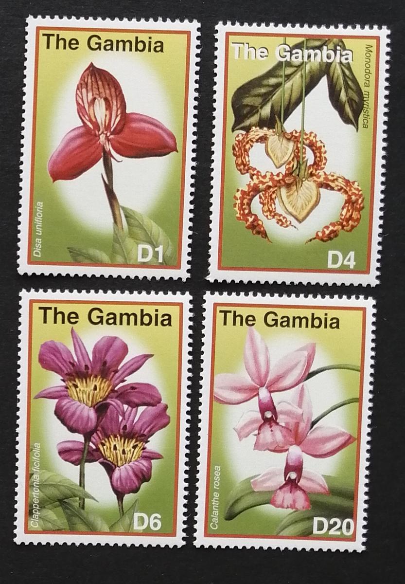 Gambie 2001 Mi.4220-3 6,5€ Africké květiny a flora, orchideje