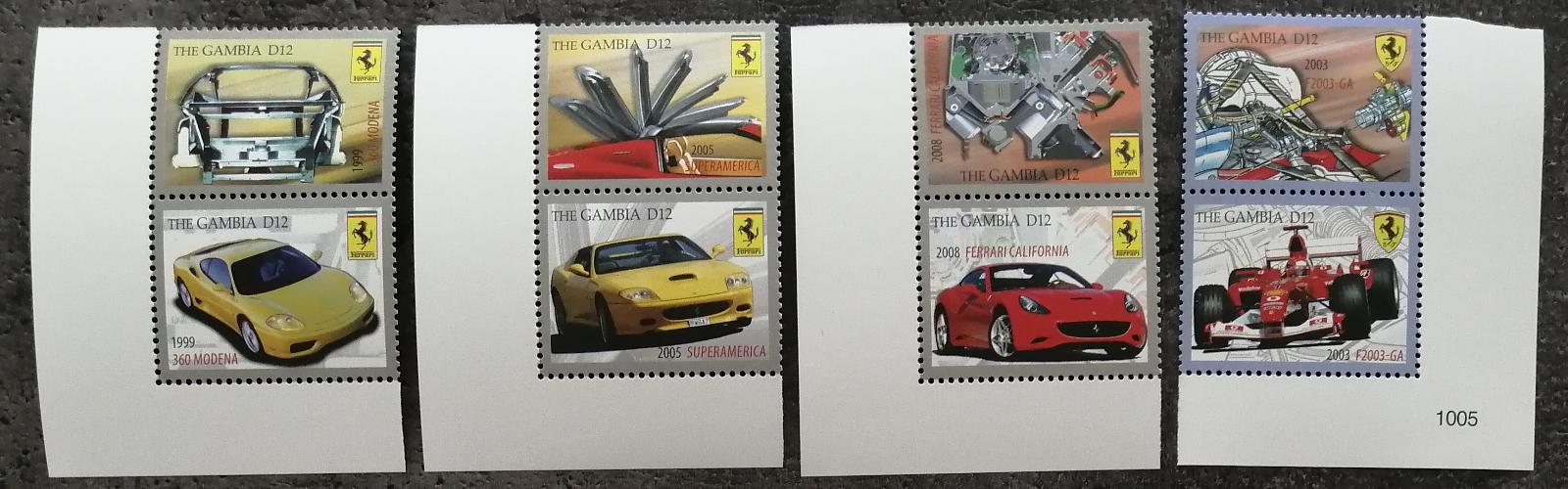 Gambie 2010 Mi.6165-2 7€ Automobily a motory Ferrari, Auta