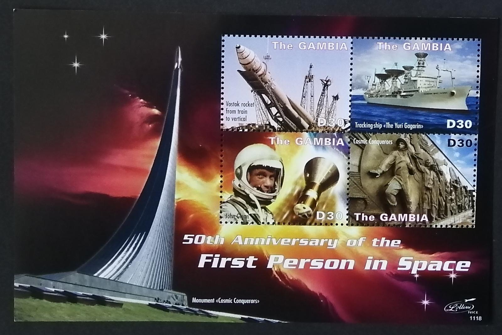 Gambie 2011 Mi.6434-7 9,5€ 50 let člověka ve vesmíru, rakety