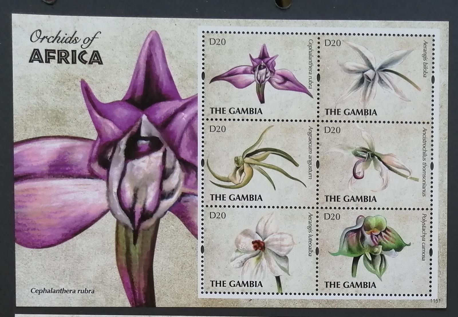 Gambie 2011 Mi.6542-6 9,5€ Orchideje Afriky, endemická flora a květiny