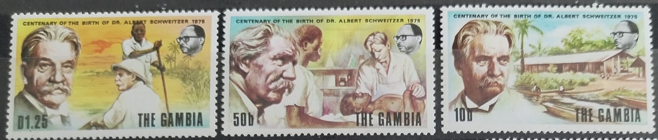 Gambie 1975 Schweitzer a osobnosti