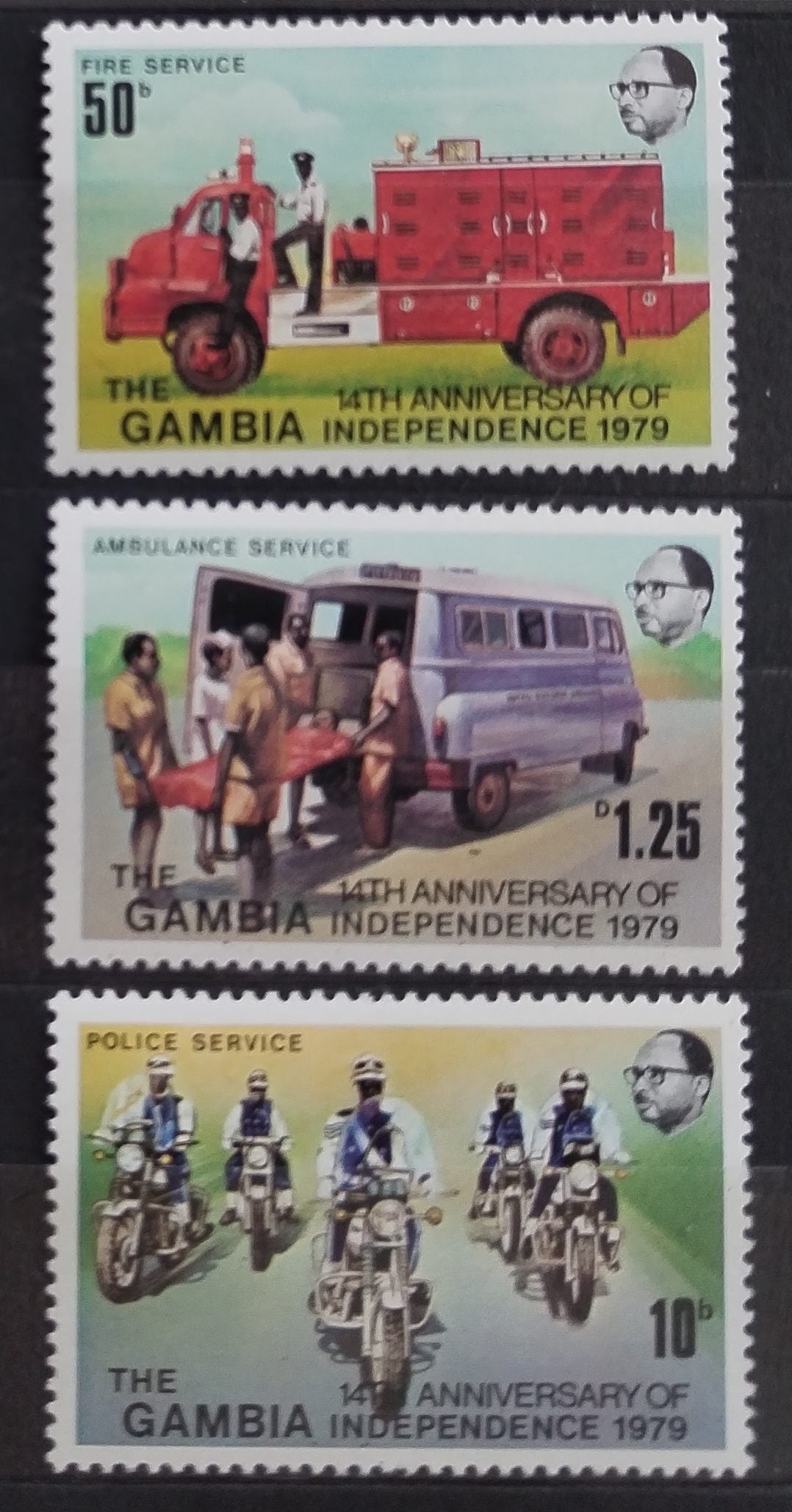 Gambie 1979 Auta a motorky, Záchranné složky