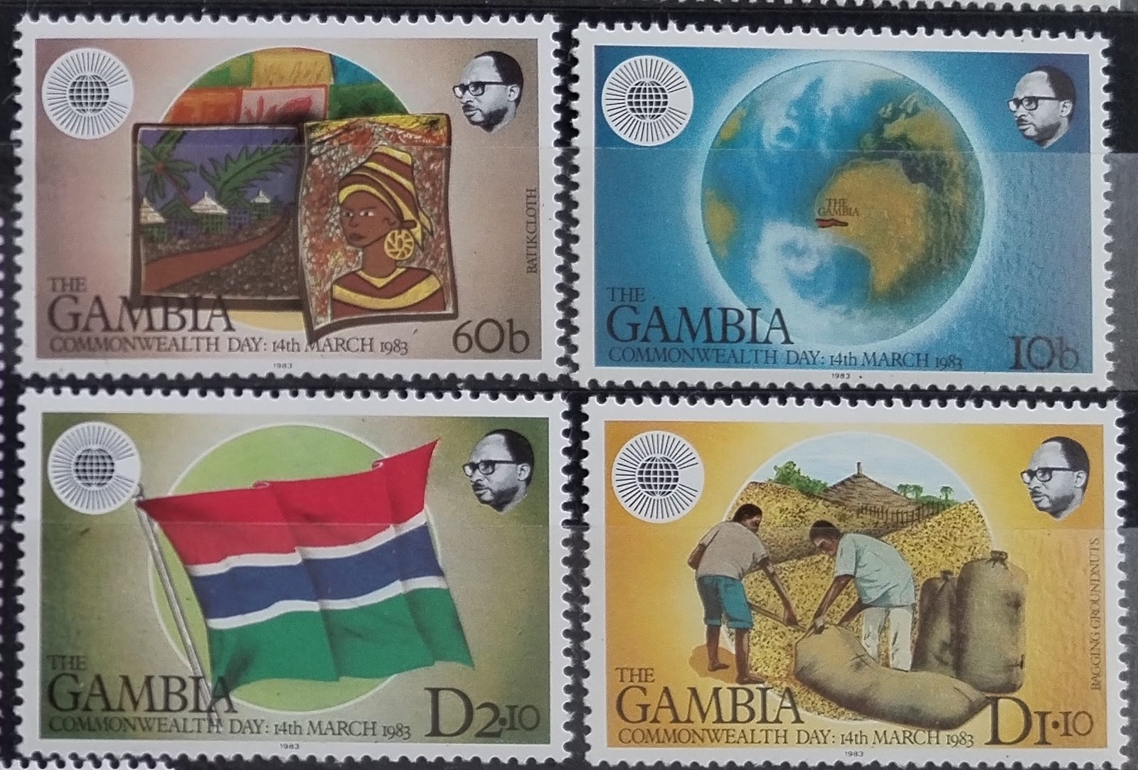 Gambie 1983 Commonwealth Day, Vesmír a vlajky