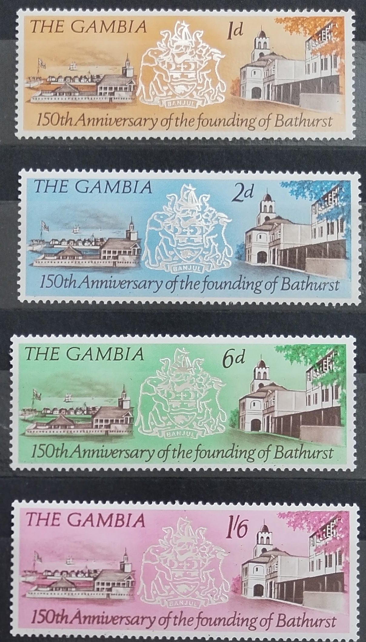 Gambie 1966 Výročí města Bathurst, Erby
