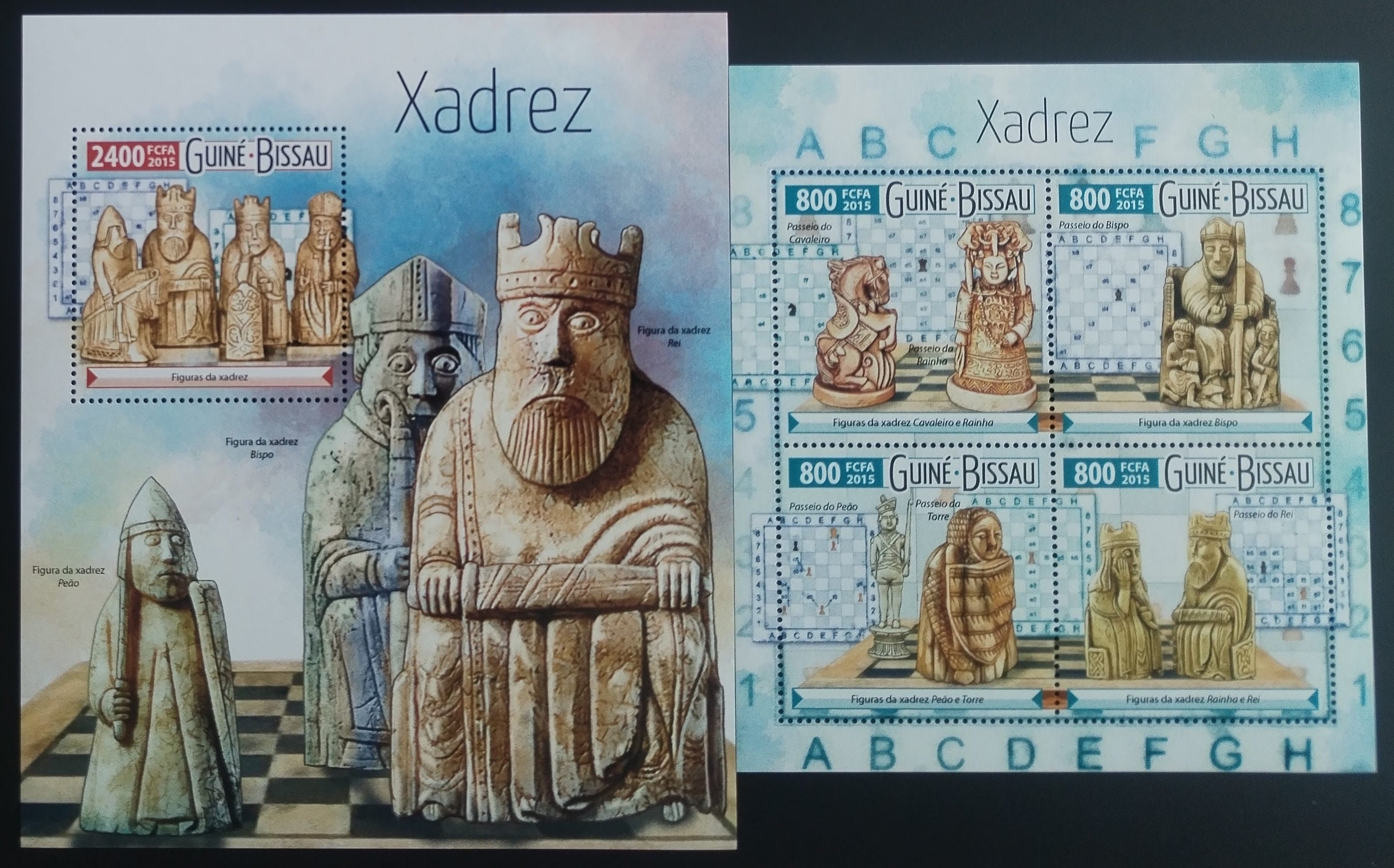 Guinea Bissau 2015 Šachy a historické figury