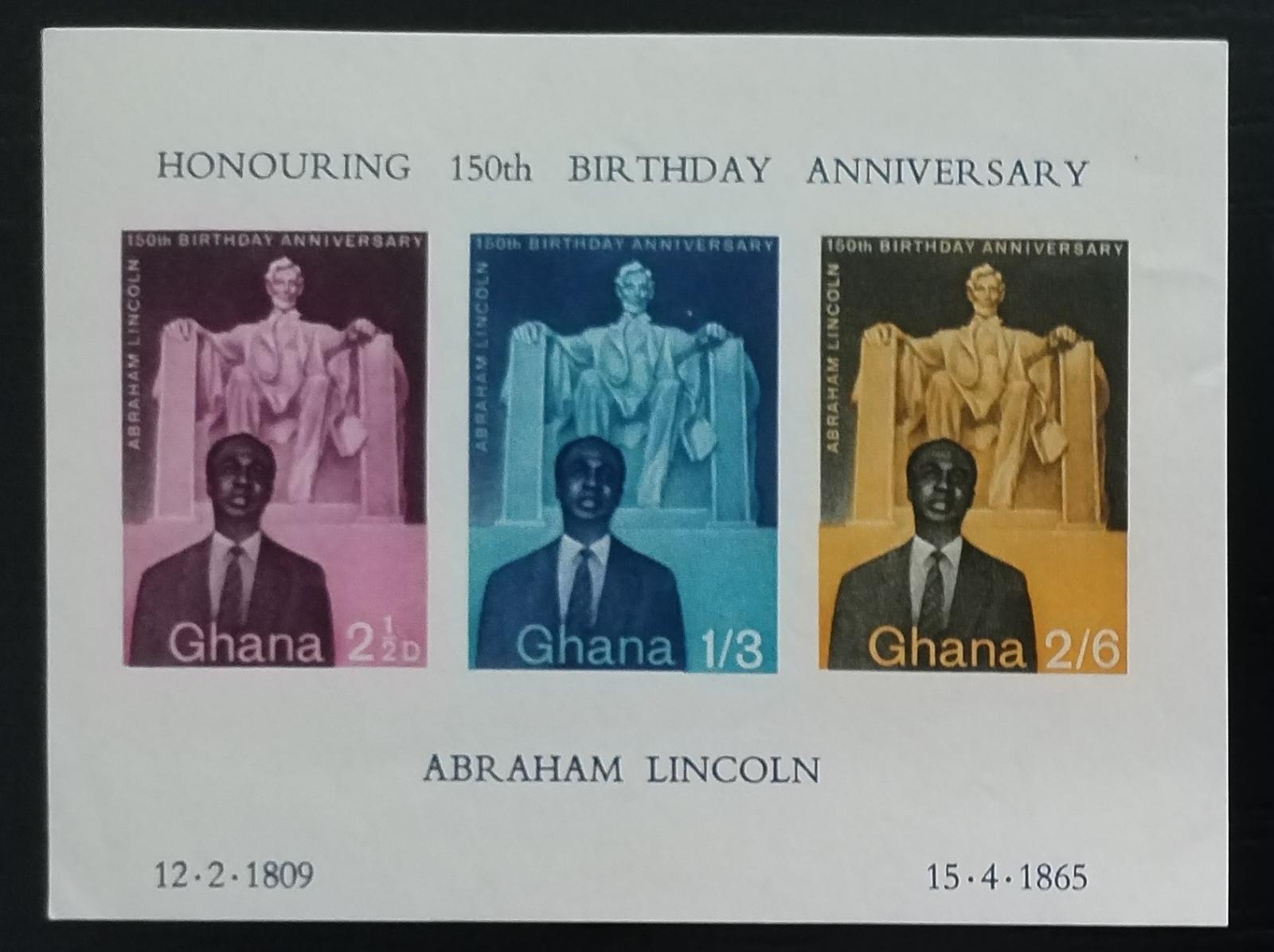 Ghana 1959 Narozeniny Abrahama Lincolna