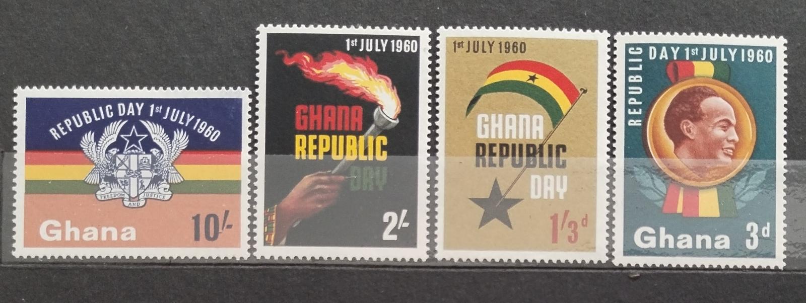 Ghana 1960 Den Republiky, Vlajky a symboly země