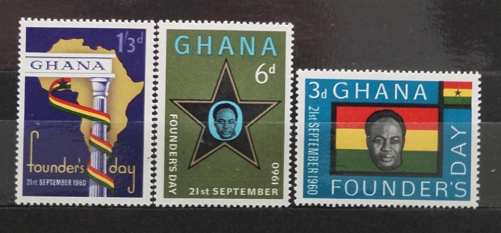 Ghana 1960 Otcové zakladatelé, Osobnosti země a mapy